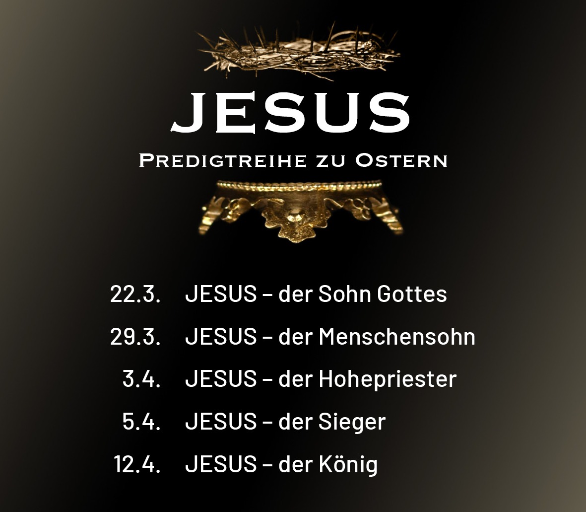 JESUS - Predigtreihe Ostern 2026
