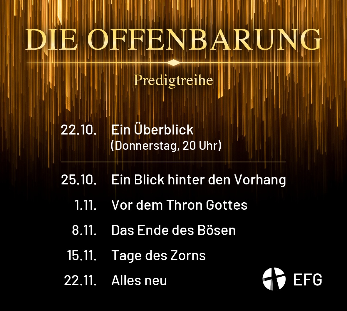 Predigtreihe Offenbarung